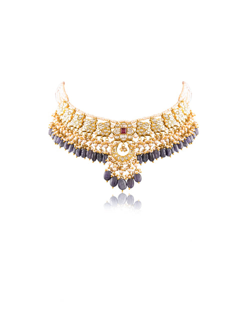 Bhavika Necklace And Ayesha Tops Polki Set