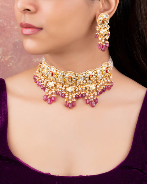 Liyana Polki Long Earrings