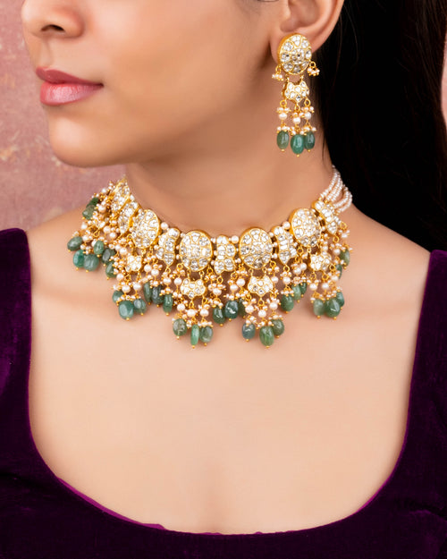 Trayi Polki Long Earrings