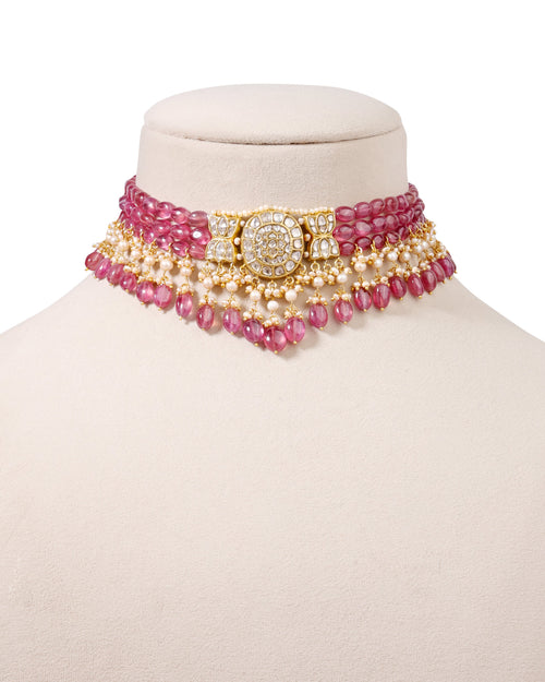 Hemani Polki Bead Choker
