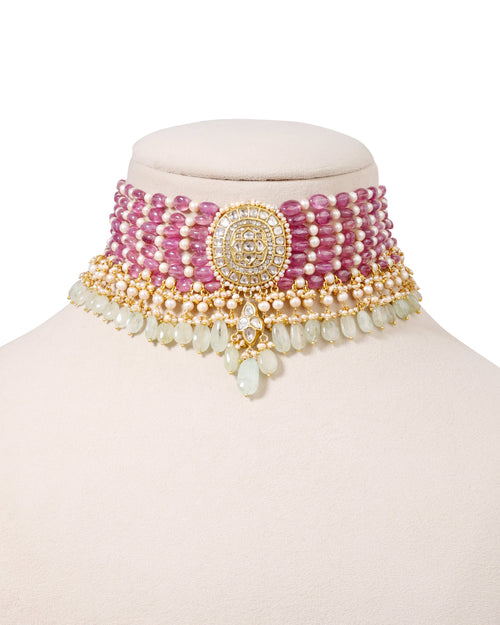 Darika Polki Bead Choker