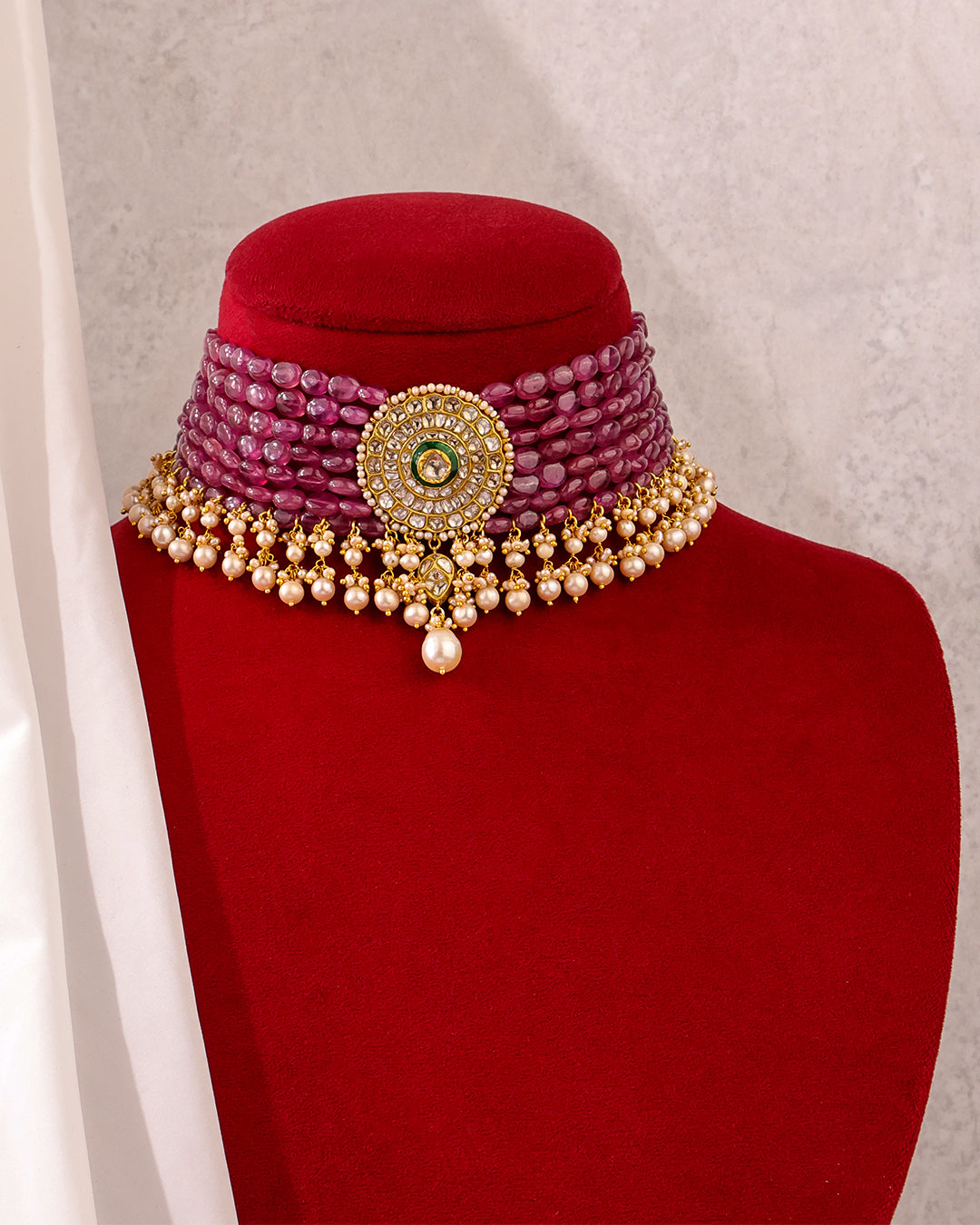 Meghna Polki Bead Choker