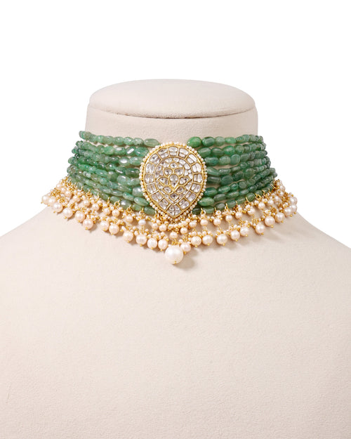Lumina Polki Bead Choker