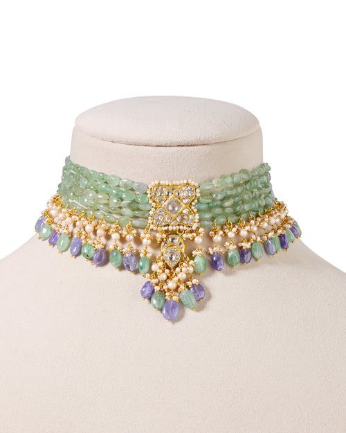 Sabha Polki Bead Choker