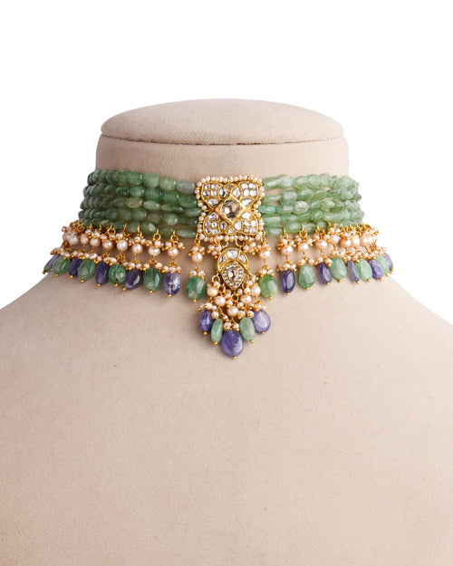 Sabha Polki Bead Choker