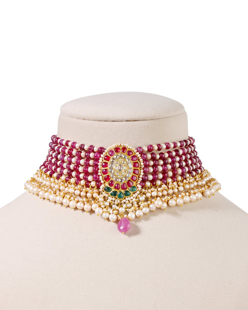 Meena Polki Bead Pendant