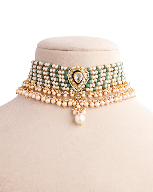 Krusha Polki Bead Choker