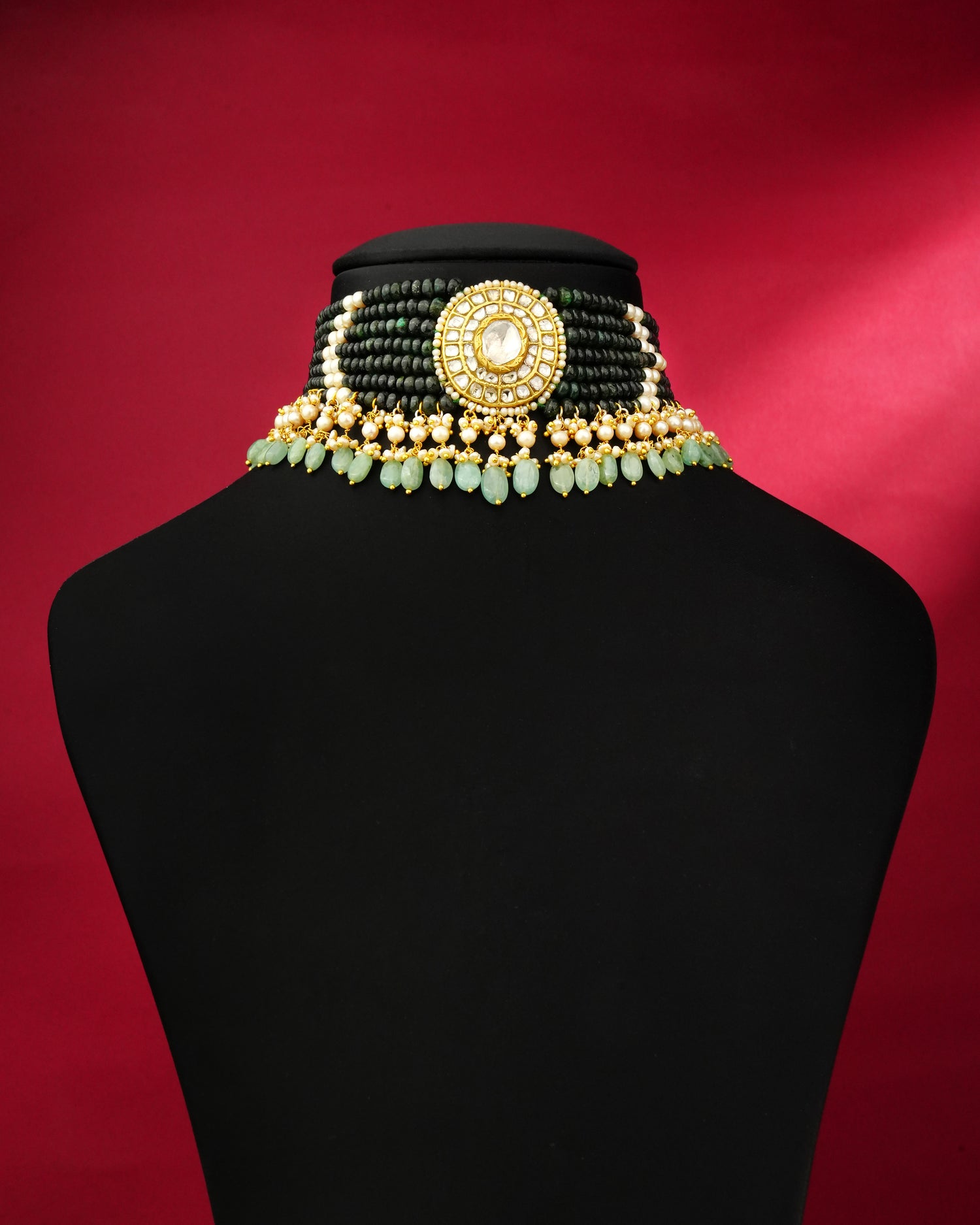 Mizra Polki Bead Choker
