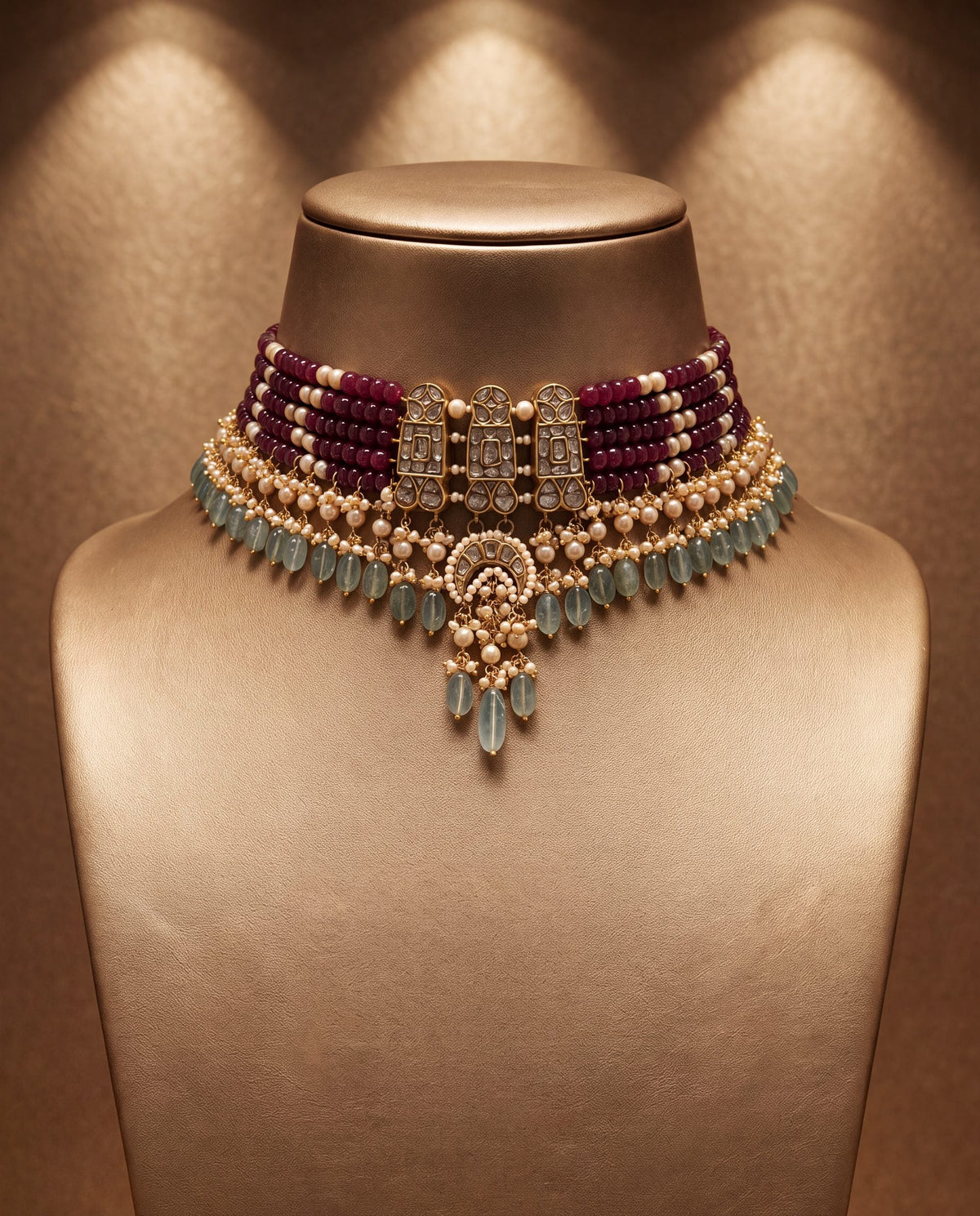 Vyalini Polki Bead Choker
