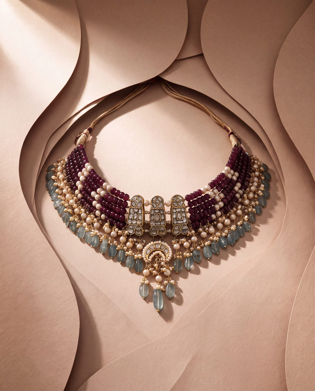 Vyalini Polki Bead Choker