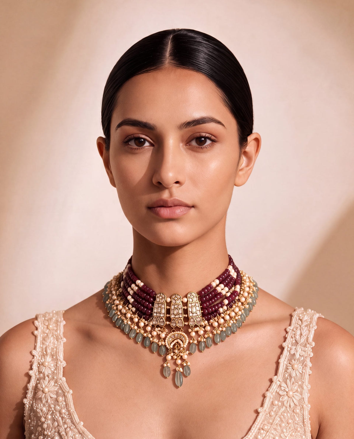 Vyalini Polki Bead Choker
