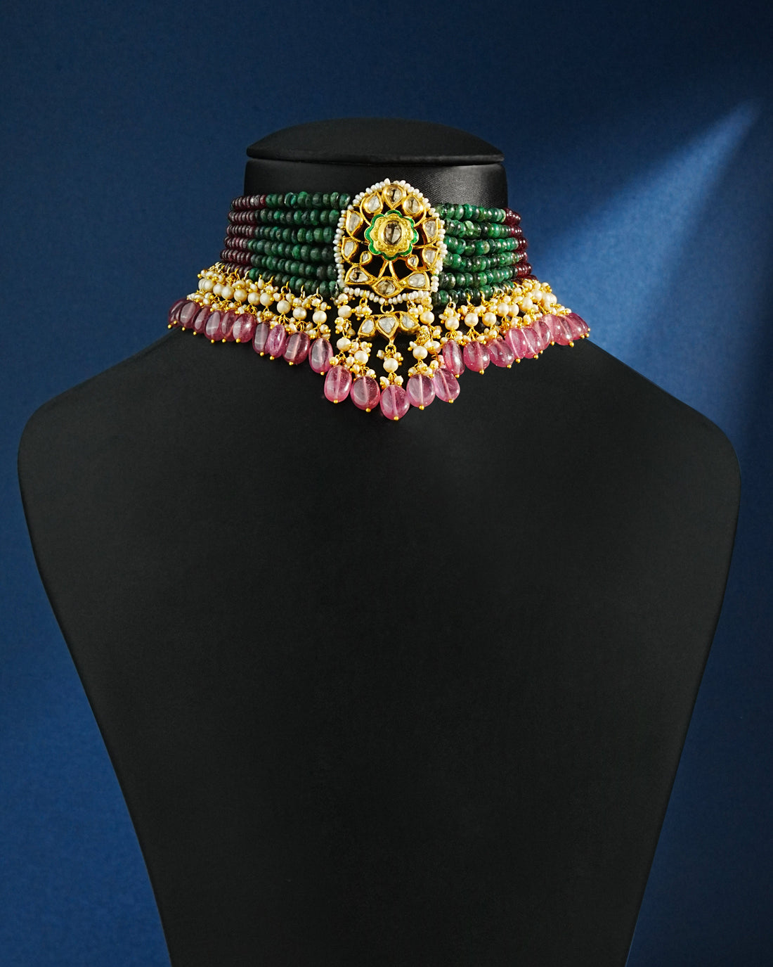 Misri Polki Bead Choker