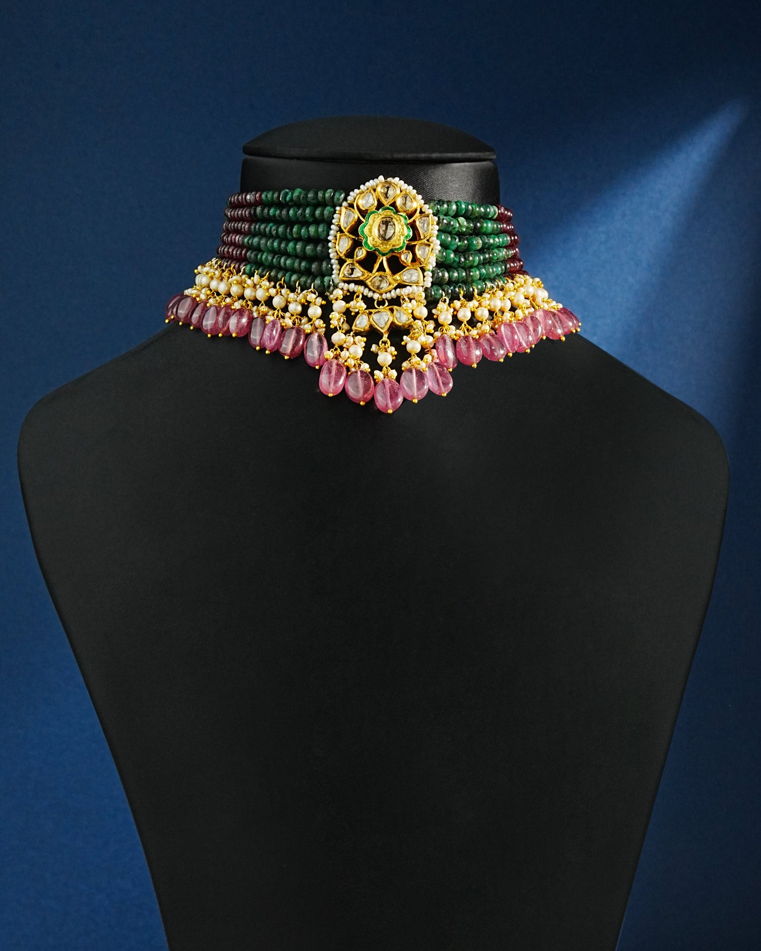 Misri Polki Bead Choker