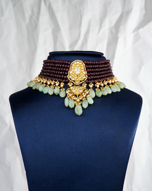 Ster Polki Bead Choker