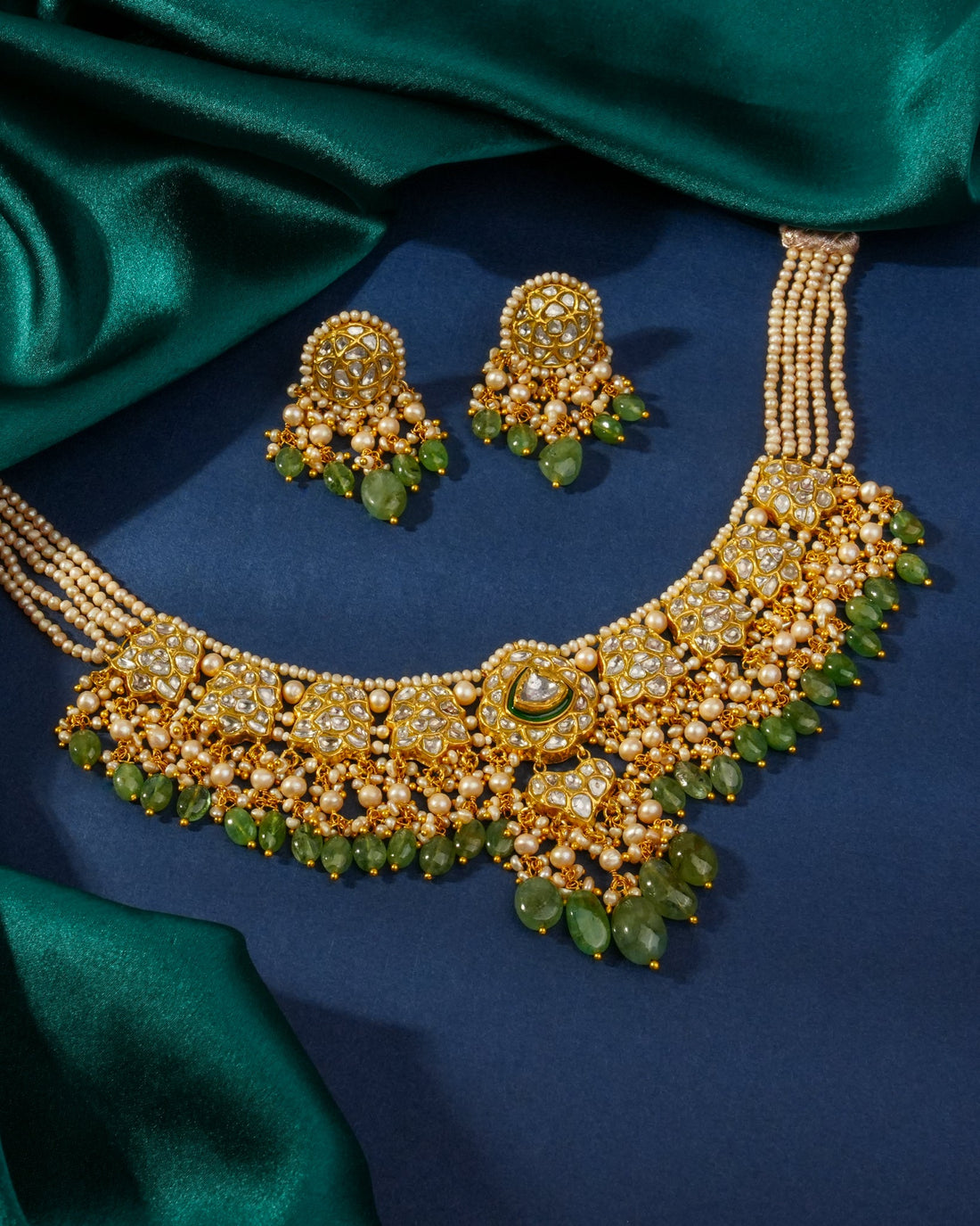 Nancy Necklace And Haniya Tops Polki Set