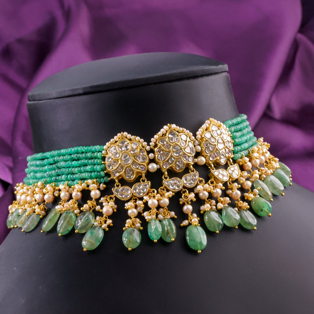 Nagma Polki Bead Choker - NO ORDERS
