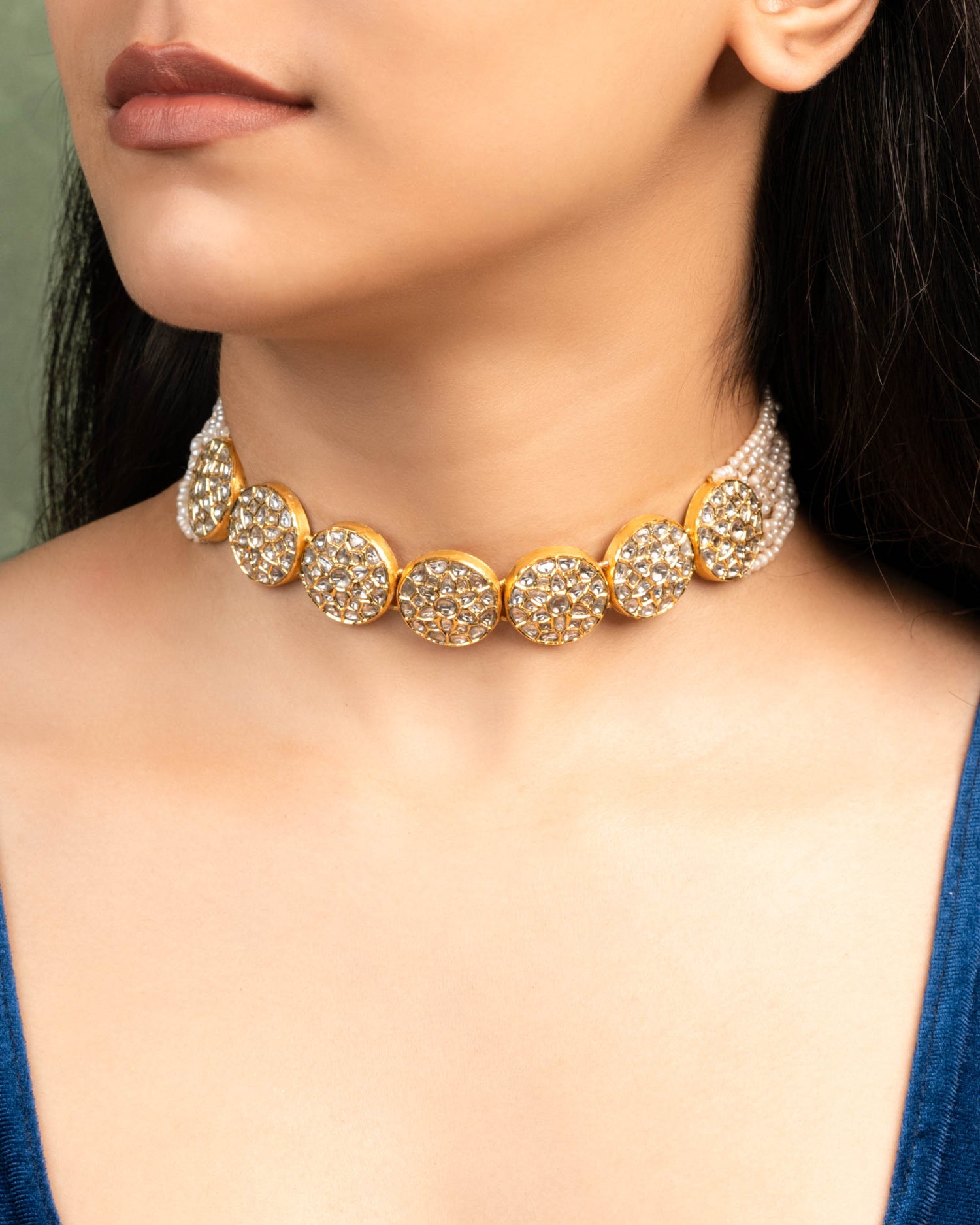 Pritha Choker And Laavanya Chandbalis Polki Set