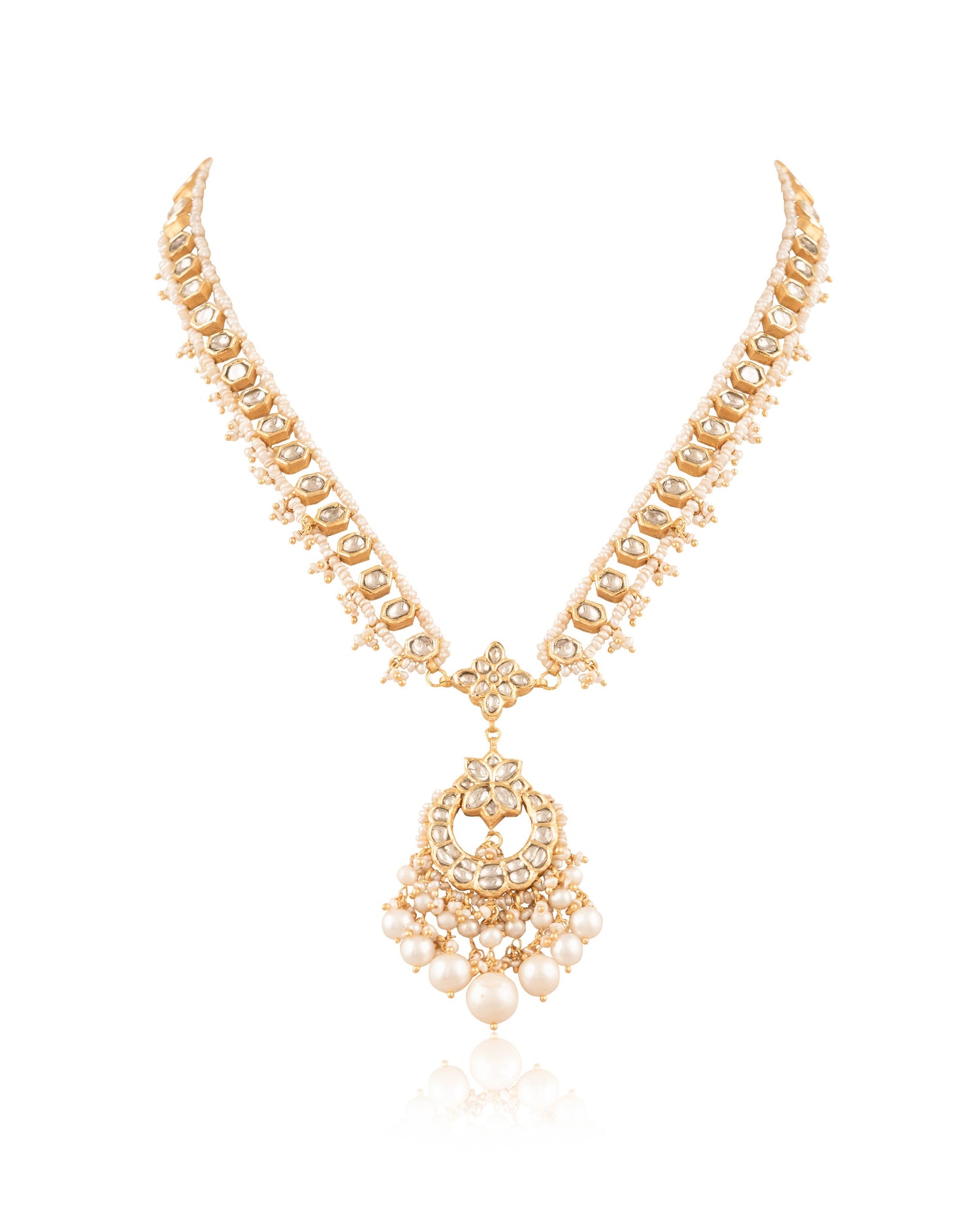 Sushila Polki Long Necklace