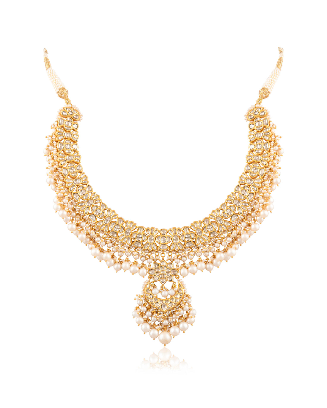 Calira Necklace And Auralie Chandbalis Polki Set