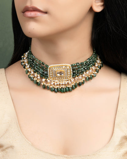 Kriti Polki Bead Choker