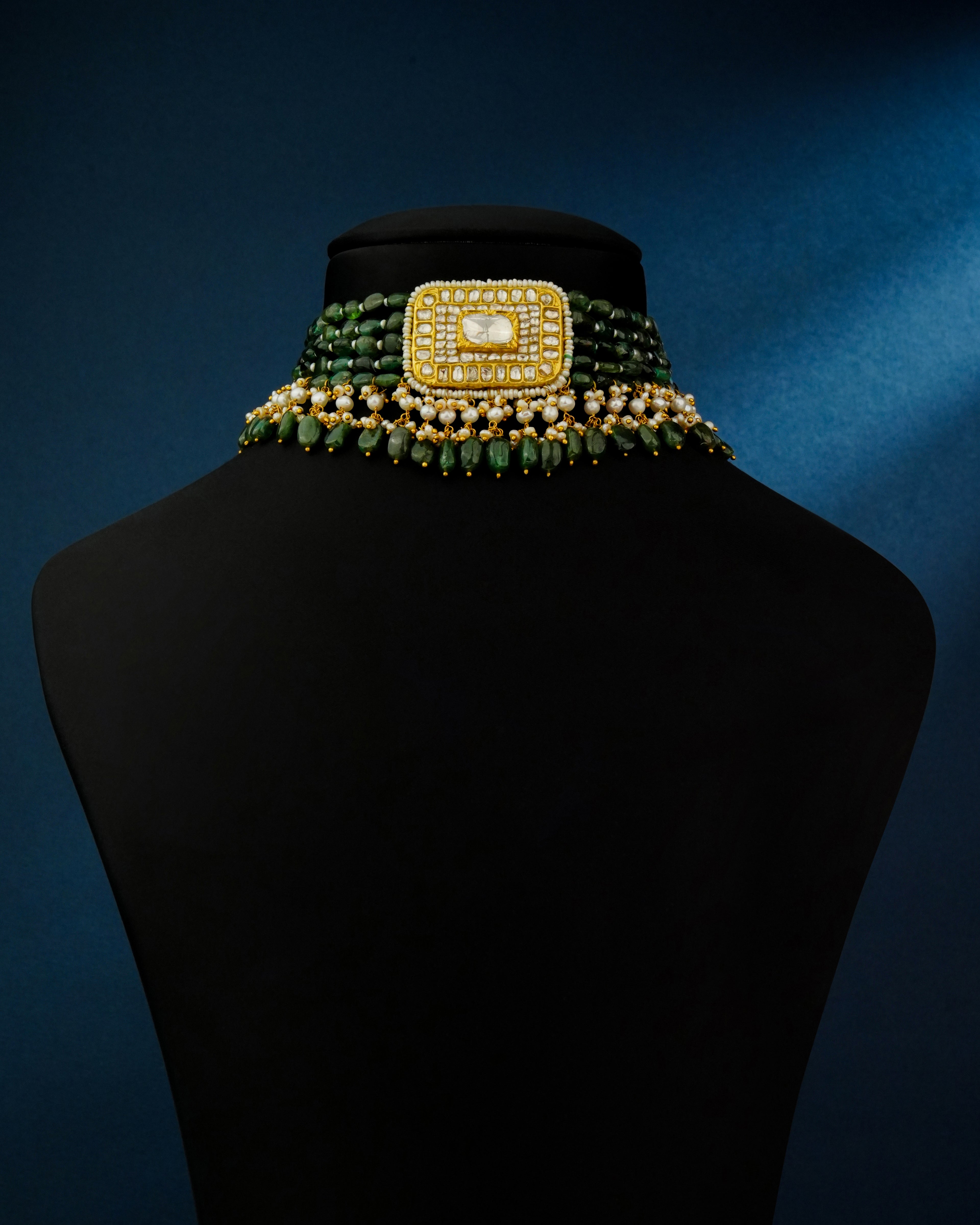 Kriti Polki Bead Choker