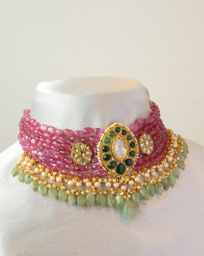 Varsha Polki Bead Choker - NO ORDERS