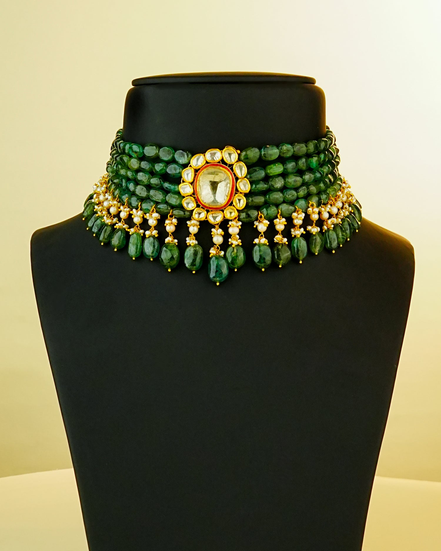 Zubi Polki Bead Choker