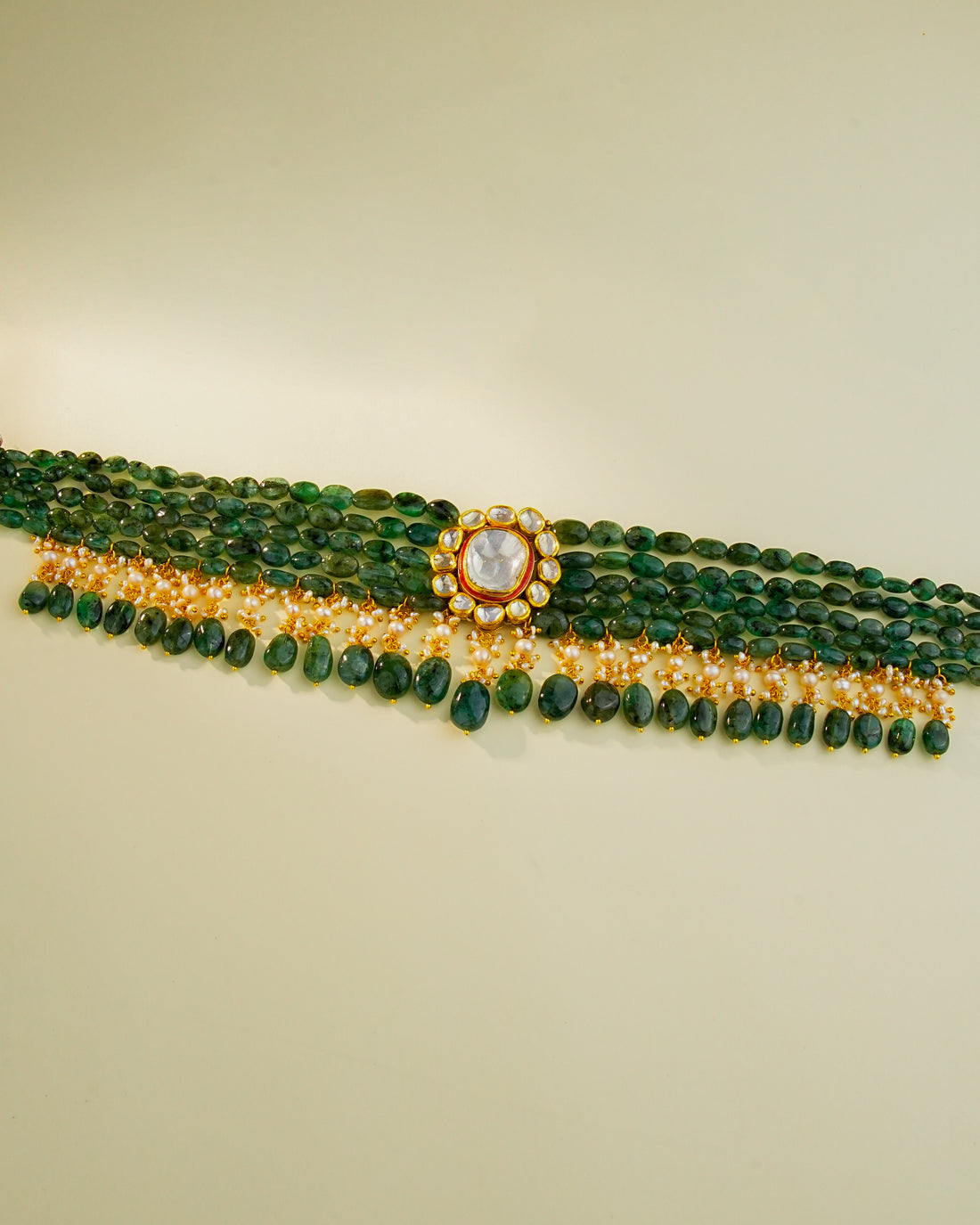 Zubi Polki Bead Choker