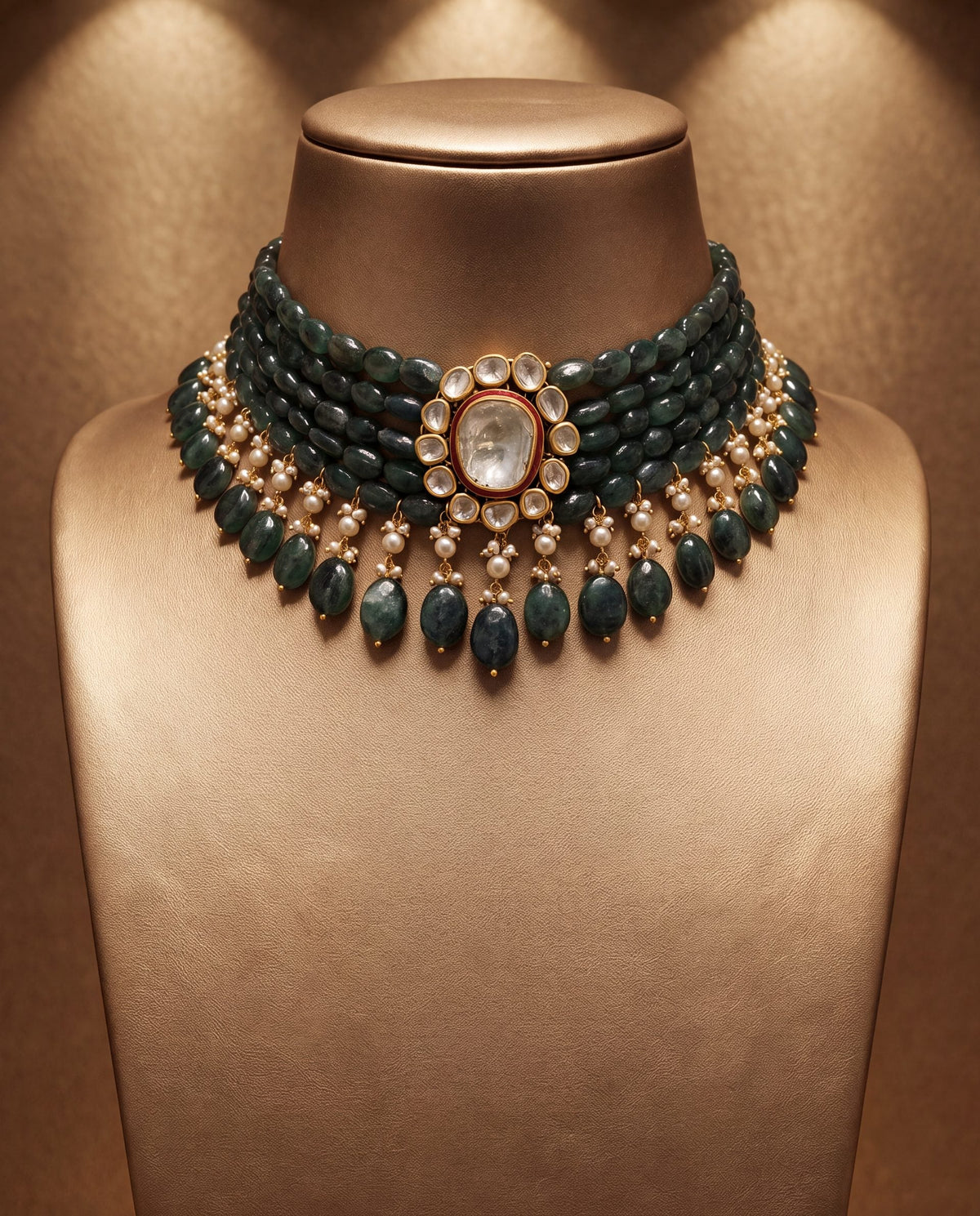Zubi Polki Bead Choker