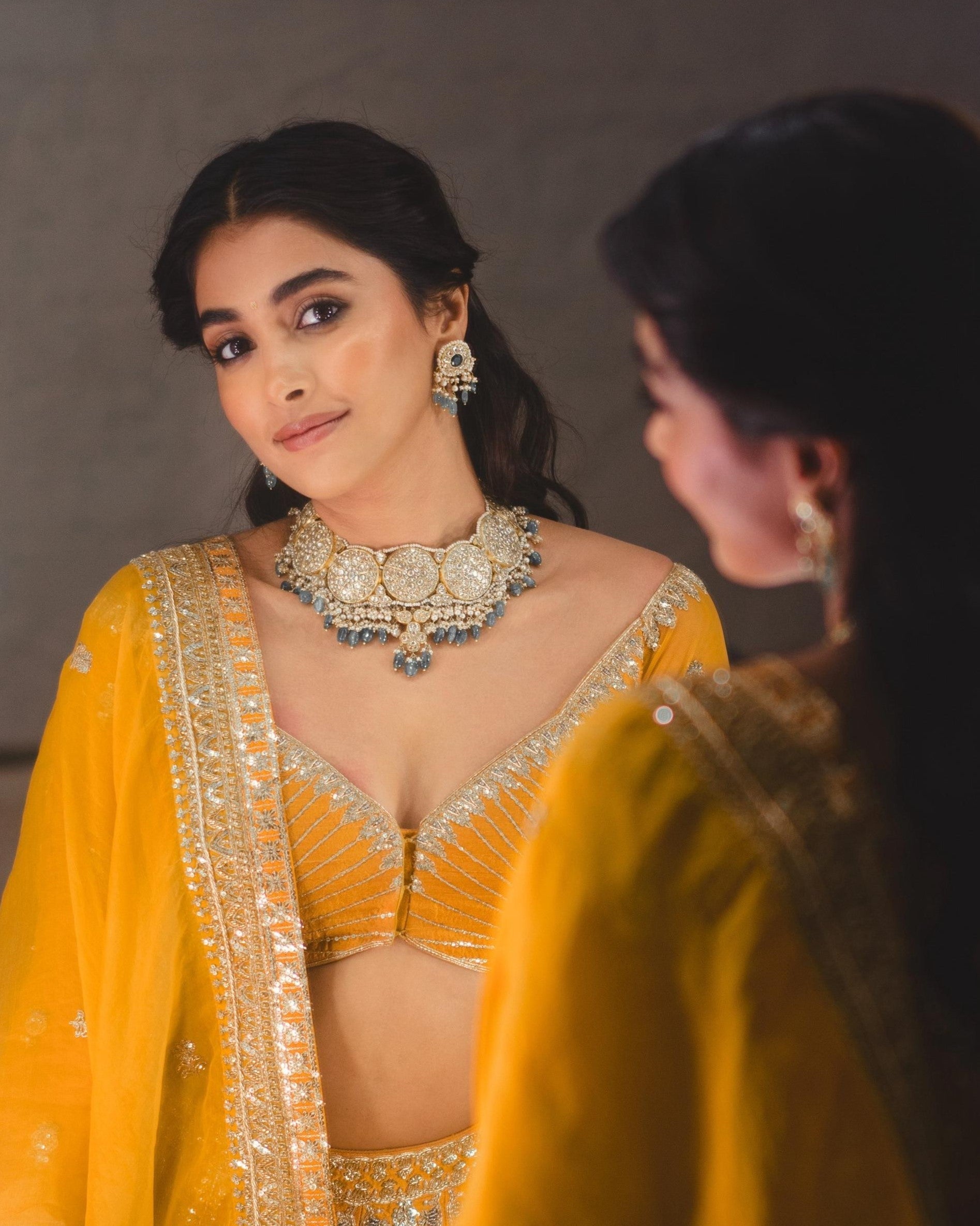 Pooja Hegde - Kinnnari Polki Necklace