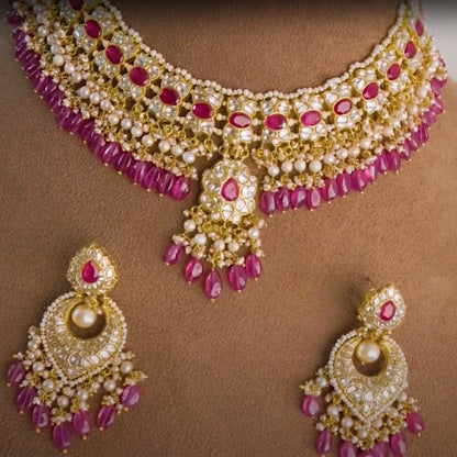 Shilpa Necklace And Malvika Chandbalis Polki Set