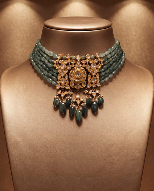 Myra Polki Bead Choker