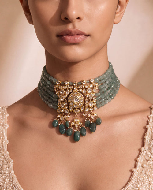 Myra Polki Bead Choker