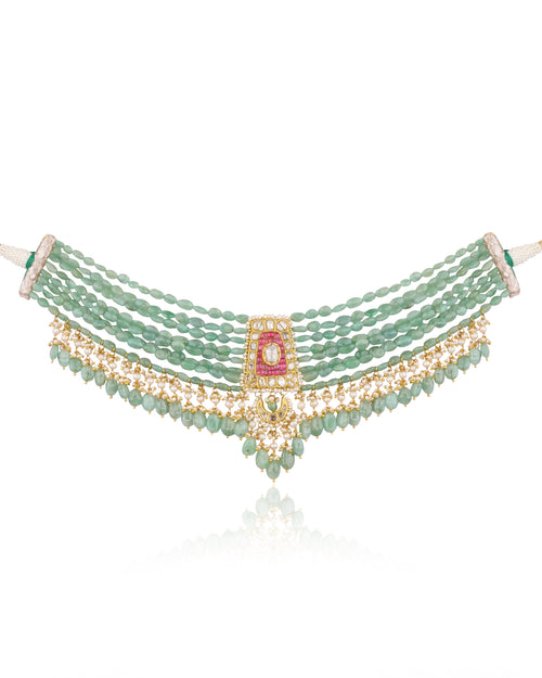 Shonal Polki Bead Choker