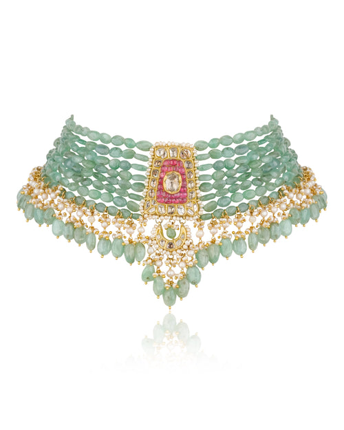 Shonal Polki Bead Choker
