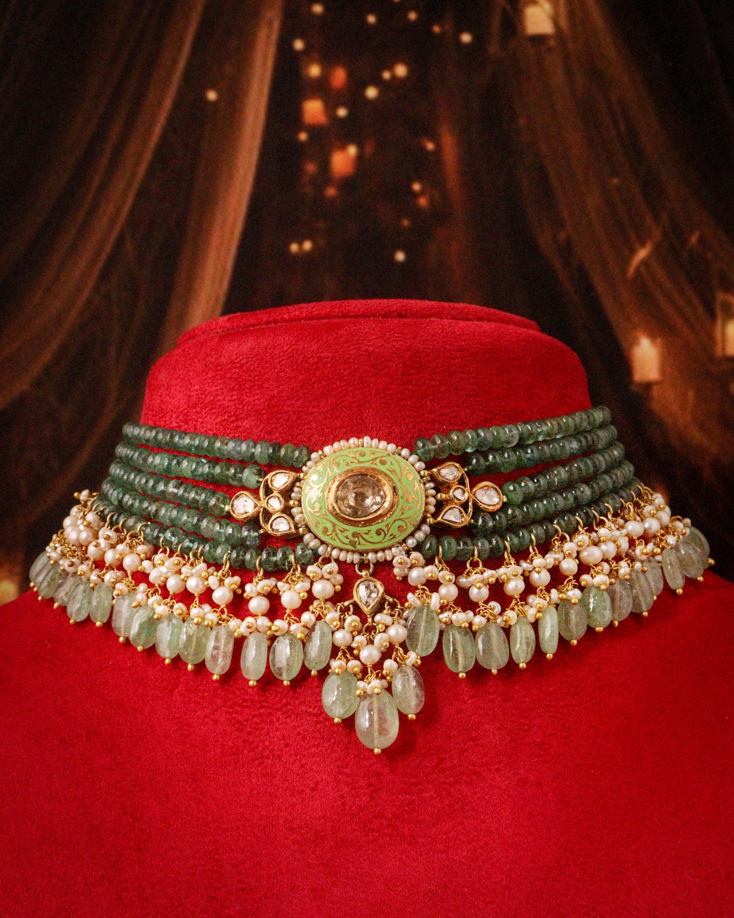 Roshni Polki Bead Choker