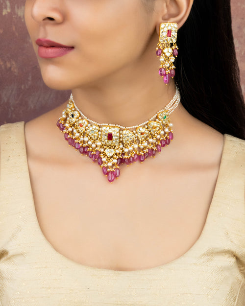 Gia Polki Long Earrings