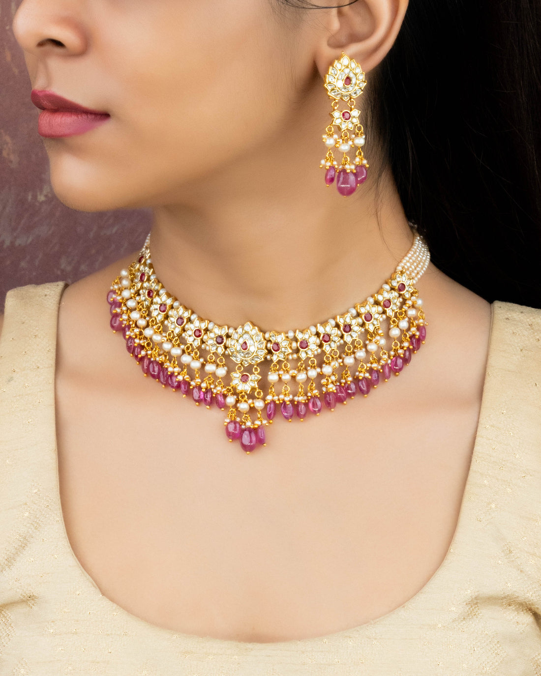 Heer Polki Long Earrings