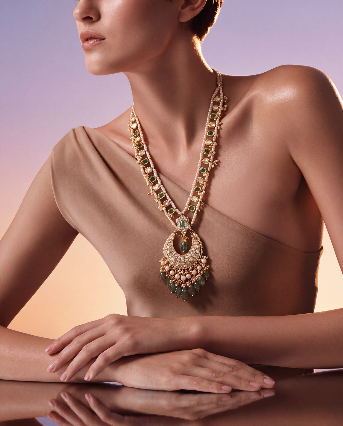 Kaishori Polki Long Necklace