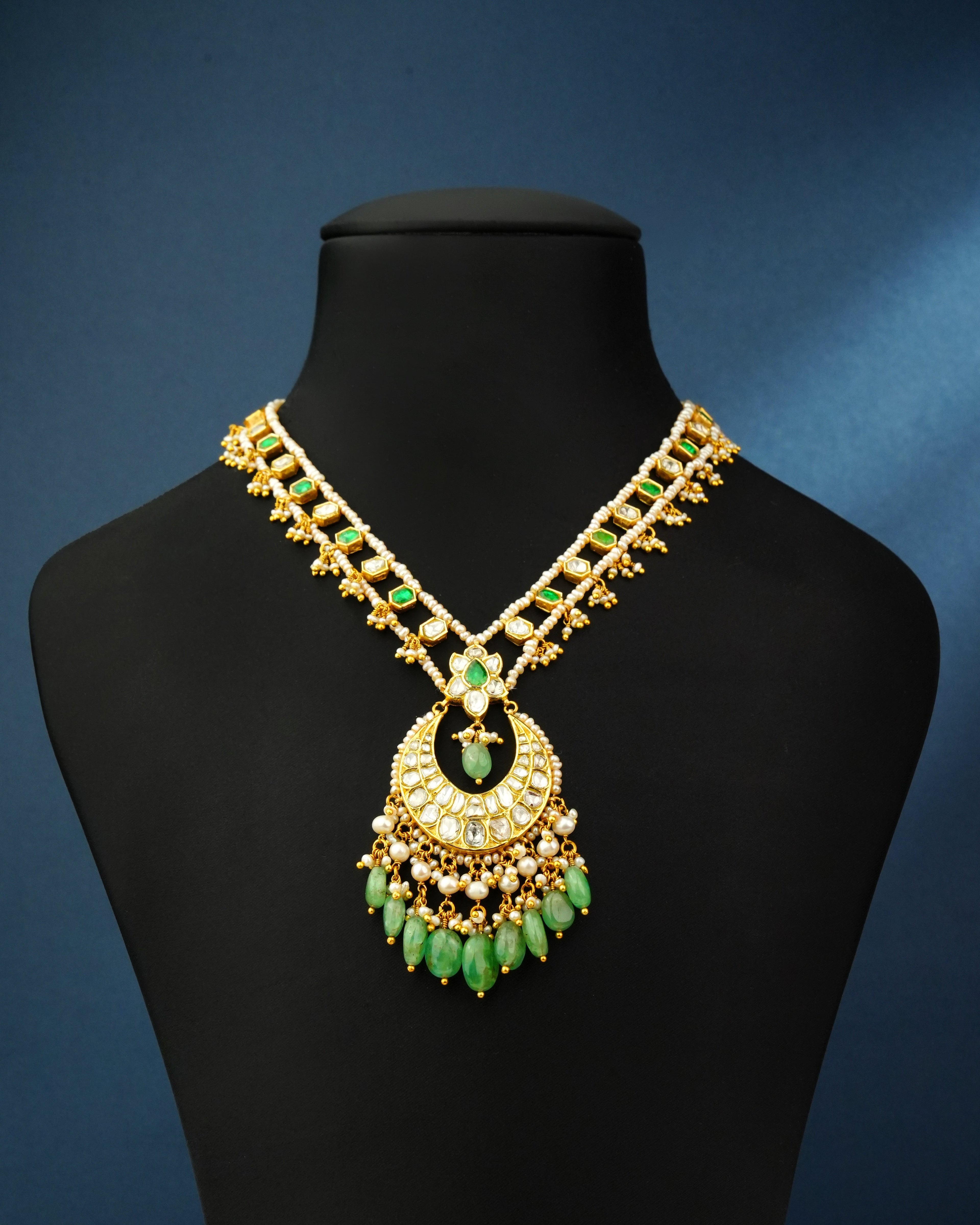 Kaishori Polki Long Necklace