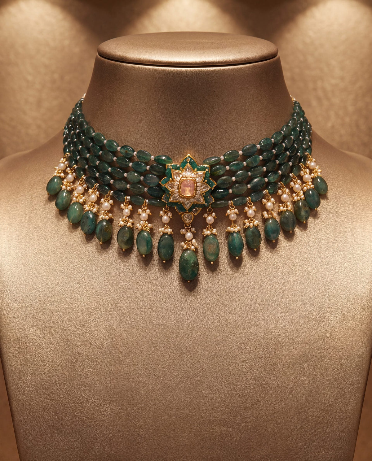 Xaria Polki Bead Choker