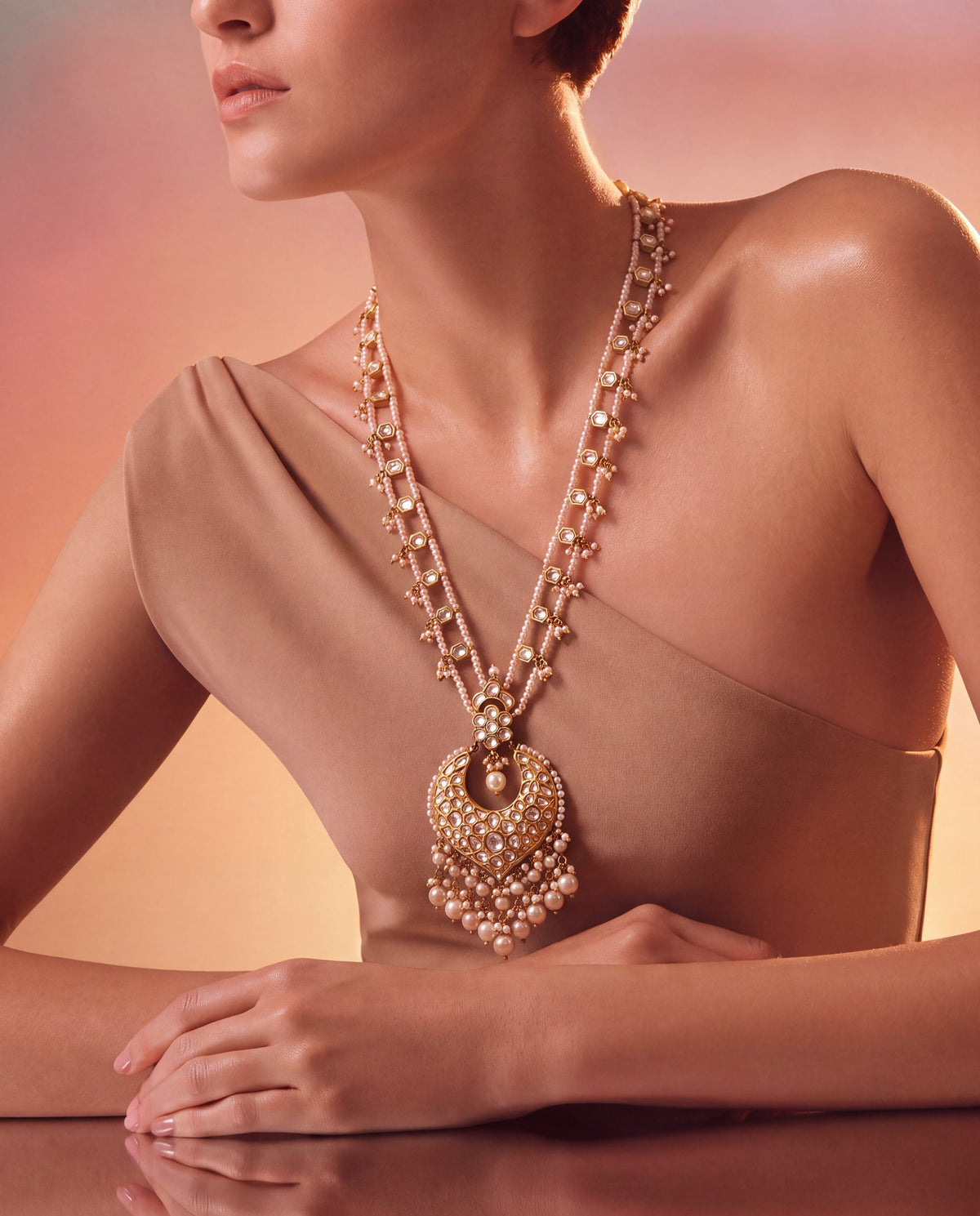 Manali Polki Long Necklace