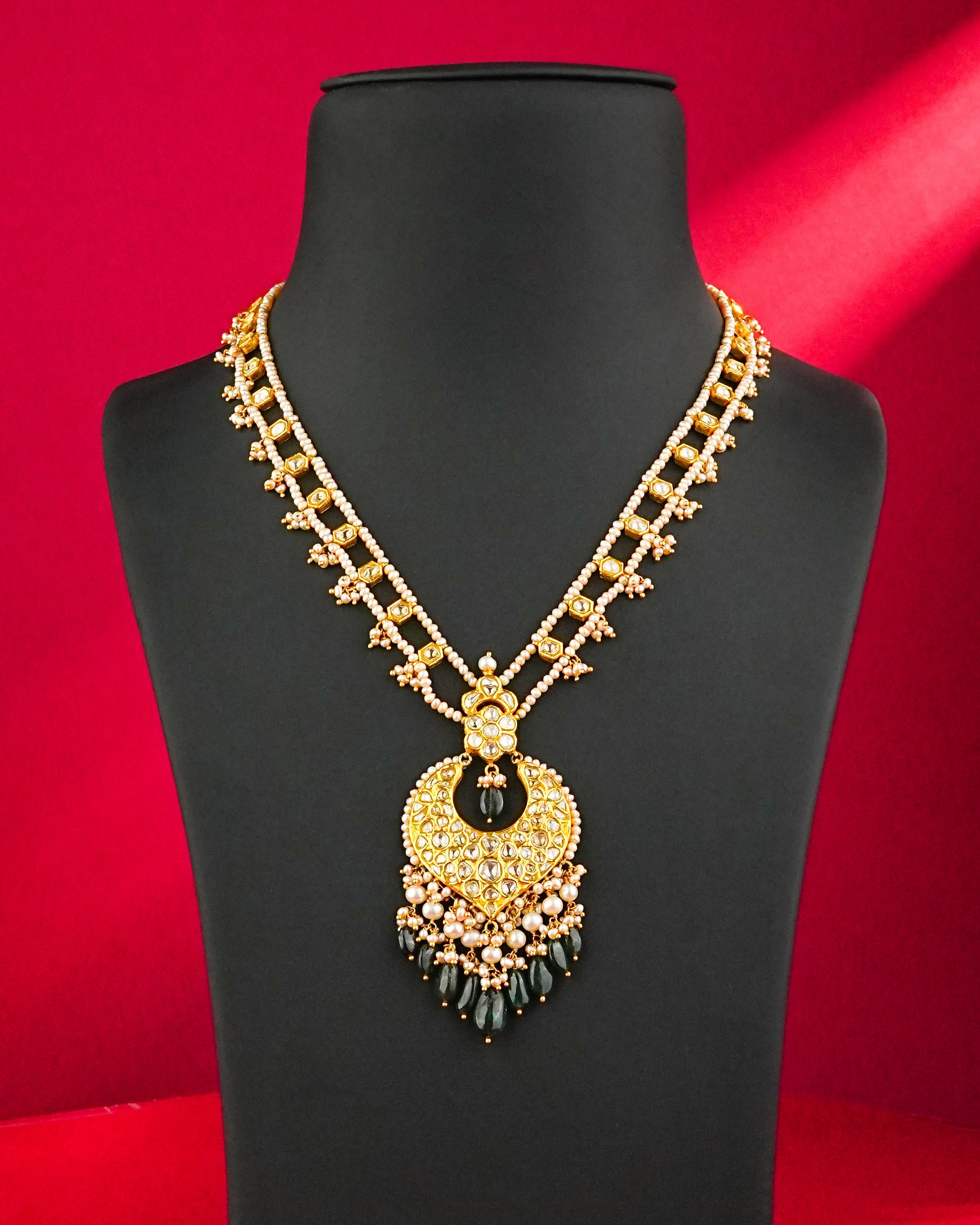 Vishali Polki Long Necklace
