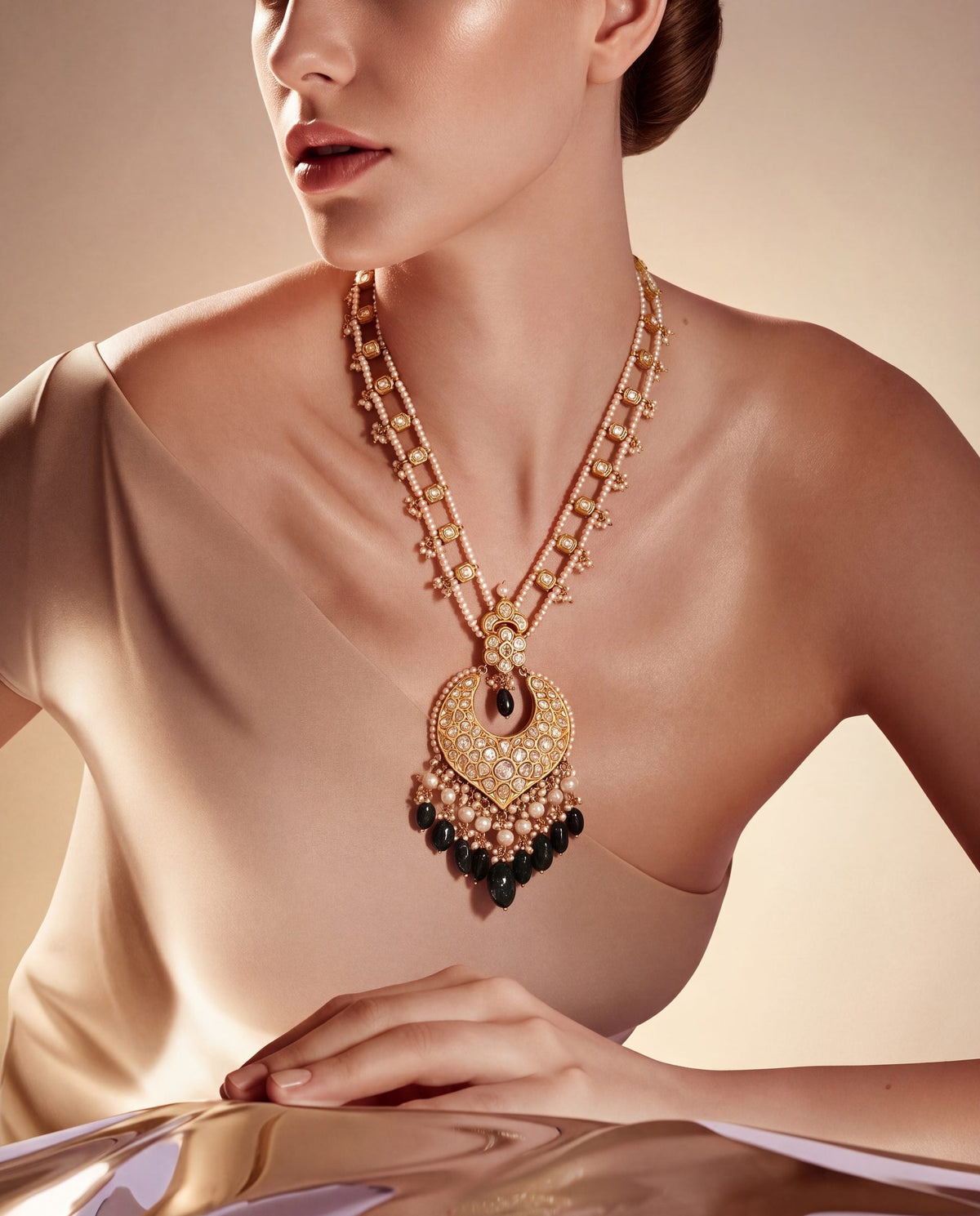 Vishali Polki Long Necklace