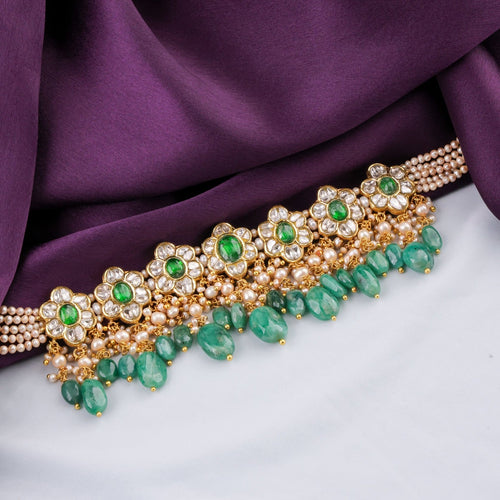 Pariksha Choker And Kaamiya Tops Polki Set