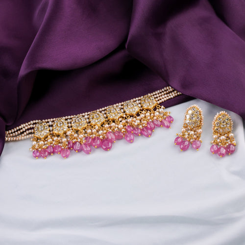 Maanasi Choker And Eniya Tops Polki Set