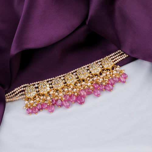 Maanasi Choker And Eniya Tops Polki Set