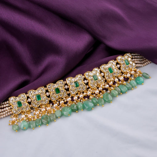 Parinita Choker And Karuna Tops Polki Set