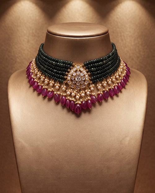 Helina Polki Bead Choker