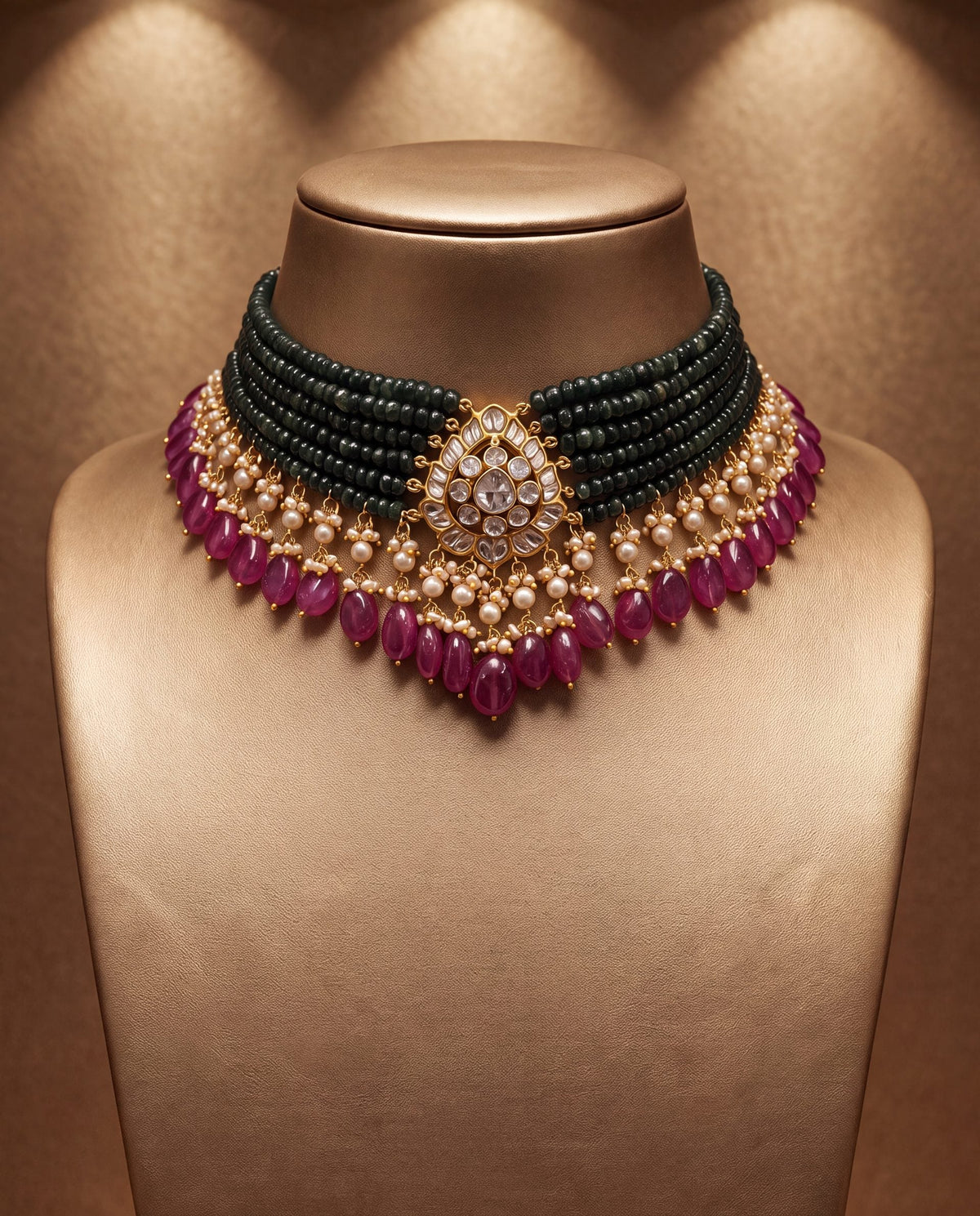 Helina Polki Bead Choker